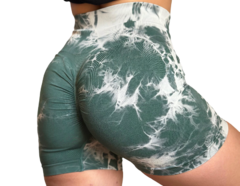 Calza Short Seamless Con Frunce Push Up Batik Verde - tienda online