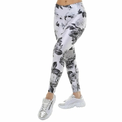 Calza Marlene Blanca Con Flores Body Sculpt - comprar online