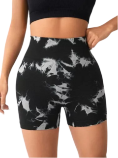 Calza Short Seamless Con Frunce Push Up Batik Negro