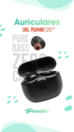 AURICULARES JBL TUNE 125 PURE BASS ZERO IN EAR