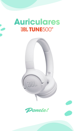 AURICULAR STEREO JBL TUNE 500 - comprar online