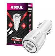 CARGADOR DE AUTO SOUL IPHONE DUAL FAST CHARGE 2.1A