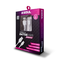 CABLE DE DATOS SOUL TYPE C 3.4A 3 METROS SOUL - comprar online