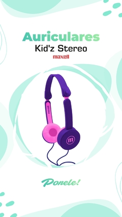 AUR STEREO MAXELL KID'Z VICNHA 3.5MM - ponele accesorios