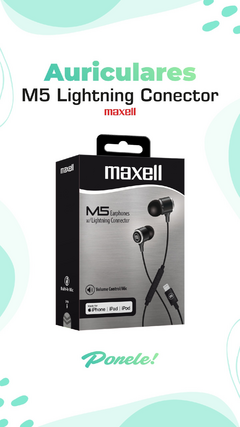 M5 EARPHONES CON CONECTOR LIGHTNING - comprar online