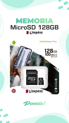 MEMORIA KINGSTON DE 128 GB CLASE 10 - comprar online