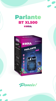 PARLANTE UNIVERSAL SOUL TRAVELER BLUETOOTH XL500 CON MICROFONO - tienda online