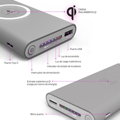 Power Bank Qi 10.000mAh - comprar online