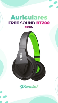 AURICULAR BT VINCHA FREE SOUND BT200 CELESTE - comprar online