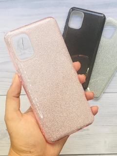 FUNDA PROTECTOR GLITTER REFORZADO ROSA