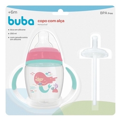 Copo com alça removível e canudo extra sereia Buba - Baby Bel Kids