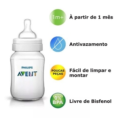 Kit 2 Mamadeiras Classic Anticólica Avent 125/260ml - loja online