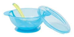 Kit Prato Bowl com Tampa e Colher Azul Buba - comprar online