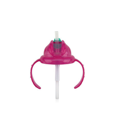 Copo Tritan com alça e canudo de silicone retrátil Rosa 240ml Nuby - comprar online