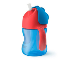 Copo c/canudo Dinossauro Azul e Vermelho Avent 200ml