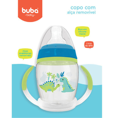 Copo com alça removível Dino 250ml Buba na internet