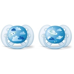 Chupeta Ortodôntica Ultra Soft 6-18m com 2und Azul Avent - comprar online