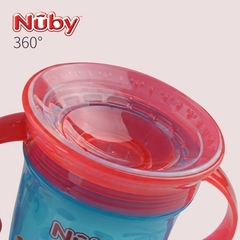 Copo decorado com alça 360º 240ml Azul Nuby na internet