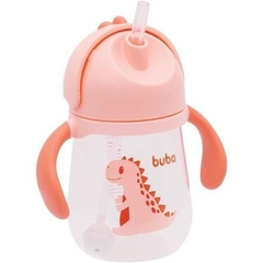 Copo Dino com Alça 240 ml Rosa Buba