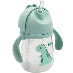 Copo Dino com alça 240ml Verde Buba