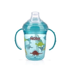 Copo Tritan com alça e bico de silicone azul 240ml Nuby - comprar online