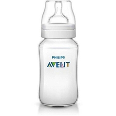 Mamadeira Avent Modelo Clássica Transparente 330ml