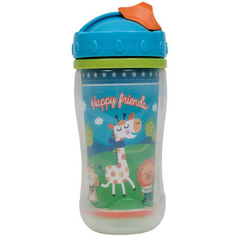 Copo Parede Dupla com Canudo 320 ml Happy Friends Buba - comprar online