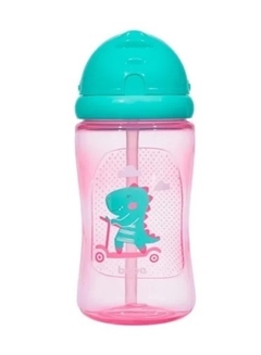 Garrafinha Dino Patinete 400ml Rosa Buba