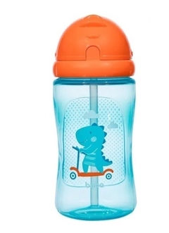 Garrafinha Dino Patinete 400ml Azul Buba