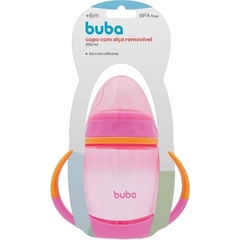 Copo com alça removível e bico de silicone Rosa Buba - Baby Bel Kids