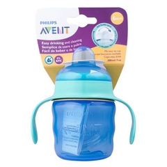 Copo Bico de Silicone Azul 200ml Avent - comprar online