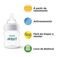 Kit 2 Mamadeiras Classic Anticólica Avent 125/260ml - Baby Bel Kids