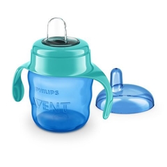 Copo Bico de Silicone Azul 200ml Avent