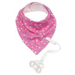 Babador Bandana com Prendedor de Chupeta Buba