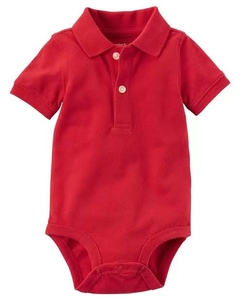 Body Camisa Polo Tam 12m Carter’s