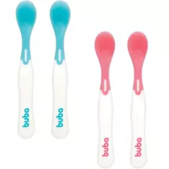 kit Colher Termossensível Azul/Rosa Buba