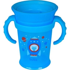 Copo Treinamento 360 graus Foguete 210ml Azul Buba na internet