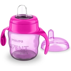 Copo Bico de Silicone Rosa 200ml Avent - comprar online