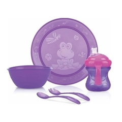 Kit Refeição Econômico 5 Peças Lilas Nuby