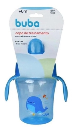 Copo de Treinamento Fundo do Mar Azul 240ml Buba