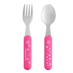 Kit talheres de Inox Rosa Flamingo Fisher Price