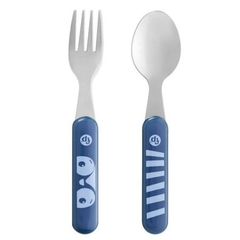 Kit talheres de Inox Azul Fisher Price