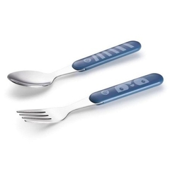 Kit talheres de Inox Azul Fisher Price - comprar online