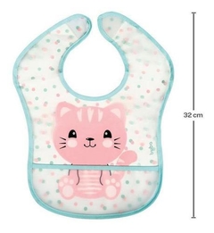 Babador com Bolso Gatinho Buba - Baby Bel Kids