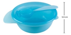 Prato Bowl com Tampa e Colher Rosa/Azul Buba - loja online