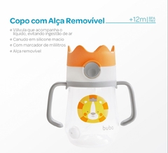 Copo com Alça Removível Coroa Leãozinho 240ml Buba - comprar online