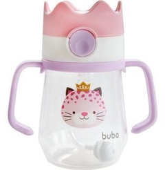 Copo com Alça Removível Coroa Gatinha 240ml Buba - Baby Bel Kids