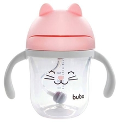 Copo com Alça Removível 220 ml Gatinho Rosa Buba