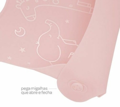 Babador de Silicone com pega Migalhas Rosa/Azul Buba - Baby Bel Kids