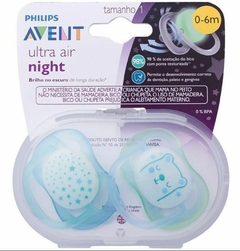 Chupeta Ultra Air Night 0-6m com 2und Avent